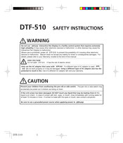 Wacom DTF-510 Safety Instructions
