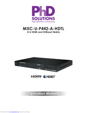 PhD Solutions MXC-U-P442-A-HDTL Operation Manual