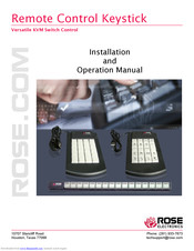 Rose electronics RCK-KS1x4-U-KM Installation And Operation Manual