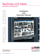 Rose electronics RackView RVR-LCDA23-4K Installation And Operation Manual