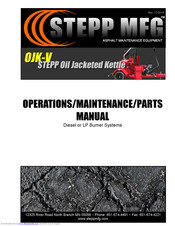 Stepp OJK-V series Operation, Maintenance And Parts Manual