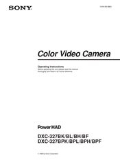 Sony DXC-327BPL Operating Instructions Manual