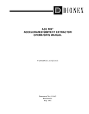 Dionex ASE 100 Operator's Manual