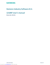 Siemens 1218RF User Manual