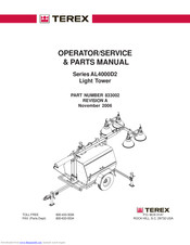 Terex 833002 Operator, Service & Parts Manual