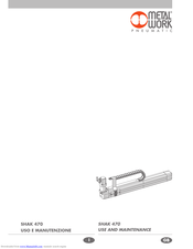Metal Work SHAK 470 Use And Maintenance Manual