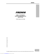 Fromm FS 401 Series Manual