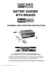 Chicago Electric 90604 Assembly And Operating Instructions Manual