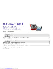 GSSI UtilityScan 350HS Quick Start Manual