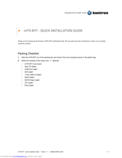 Kontron mITX-BYT Quick Installation Manual