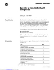 Allen-Bradley ControlNet-to-FOUNDATION Fieldbus H1 Installation Instructions Manual