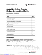 Allen-Bradley ControlNet 1786-RPFM Installation Instructions Manual