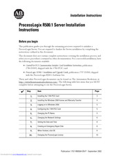 Allen-Bradley ProcessLogix R500.1 Installation Instructions Manual