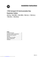Allen-Bradley 1769-CRR1 Installation Instructions Manual