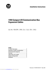 Allen-Bradley 1769-CRL3 Installation Instructions Manual