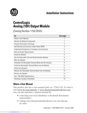 Allen-Bradley ControlLogix 1756-IF6I Installation Instructions Manual