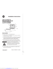Allen-Bradley FLEX I/O 1794-OB8EP Installation Instructions Manual