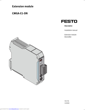 Festo DeviceNet CMGA-E1-DN Installation Manual