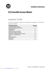 Allen-Bradley ControlNet 1747-SCNR Installation Instructions Manual