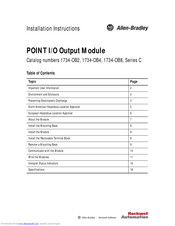 Allen-Bradley POINT I/O 1734-OB4 Installation Instructions Manual