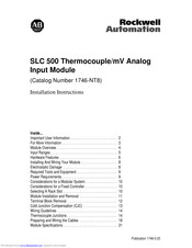 Allen-Bradley SLC 500 1746-NT8 Installation Instructions Manual