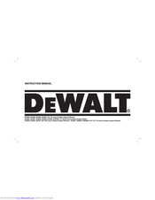 DeWalt DCF826.DC823 Instruction Manual