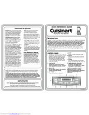 Cuisinart Hurricane Pro CBT-2000 Quick Reference Manual