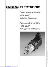 HYDAC ELECTRONIC HDA 4100 Series Manual