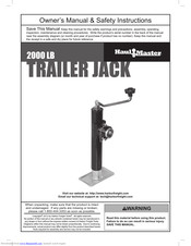 HAUL MASTER 2000 LB. A-Frame Trailer Jack Owner's Manual & Safety Instructions