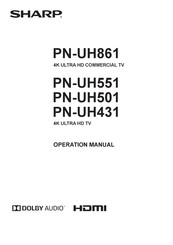 Sharp PN-UH861 Operation Manual