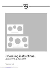 V-ZUG GK55TES F Operating Instructions Manual