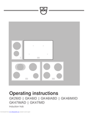 V-ZUG GK46IABD Operating Instructions Manual