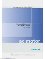 Siemens 1PH728 Operating Instructions Manual