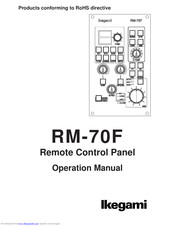 Ikegami RM-70F Operation Manual