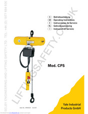 Yale CPS Operating Instructions Manual