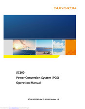 Sungrow SC100 Operation Manual