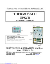 THERMOSALD UPSCR Series Maintenance & Operation Manual