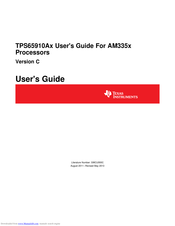 Texas Instruments TPS65910A3A1 User Manual