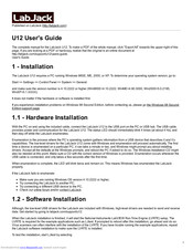 LabJack U12 User Manual