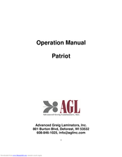 Advanced Greig Laminators, Inc. Patriot Operation Manual