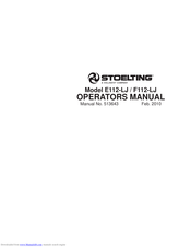 Stoelting E112-LJ Operator's Manual