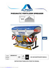 Alpego ASF Use And Maintenance Manual