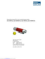 HNP Mikrosysteme mzr-6359-hs Ex Operating Manual