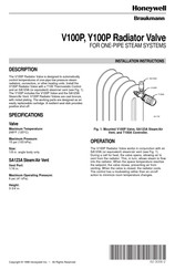 Honeywell V100P Installation Instructions