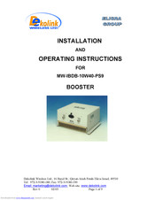 Elisra MW-IBDB-10W40-PS9 Installation And Operating Instructions Manual