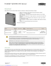 Banner R-GAGE Q240RA-AF2 Datasheet