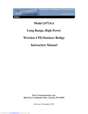 Telex Communications 2473AA Instruction Manual
