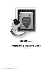 Click2Enter Click2Enter-I Operating & Installation Instructions Manual