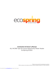 EcoSpring ES300+ Installation & Owner's Manual