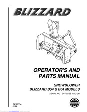 Blizzard B64 Operator And Parts Manual
